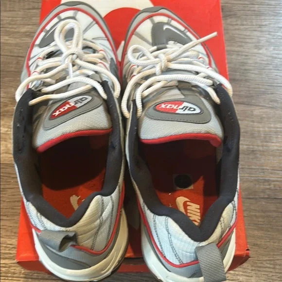 Nike Air Max 98 Men's Gray and Red Sneakers